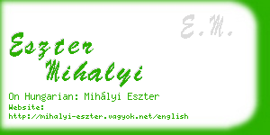 eszter mihalyi business card
